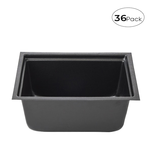 American Built Pro Utility Storage Tote, 12 in L x 8 in W x 6 in H, Black, Styrene, 36 PK 1410 P36 - main